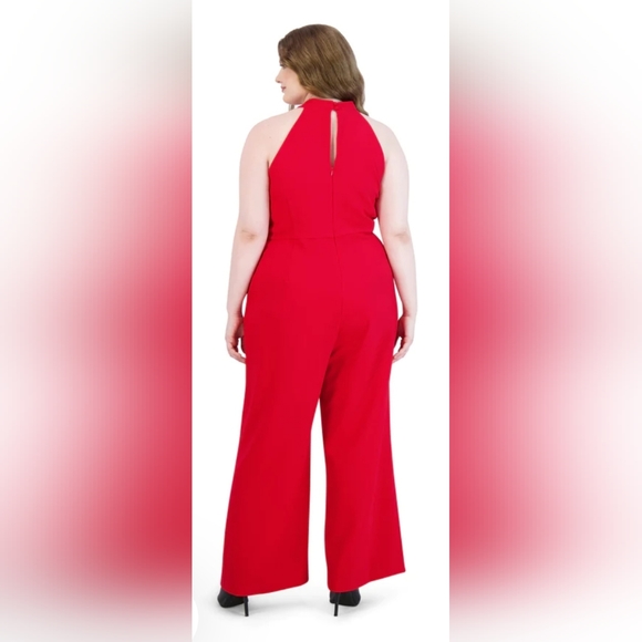 Julia Jordan Halther Neck jumpsuit RED size 22W - Picture 2 of 6